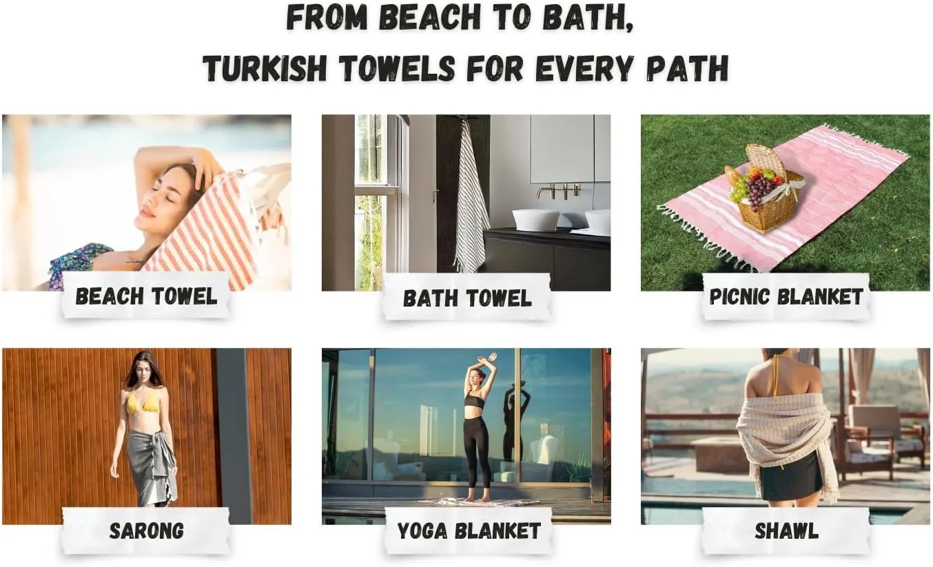 Bazaar Anatolia Turkish Beach Towel 100% Cotton Bath Towels Oversized Quick Dry Boho Farmhouse Decor Sheets Bathroom Towels Sand Free Camping Blanket Royal Navy 71x39 inches - Arpa Dark Blue
