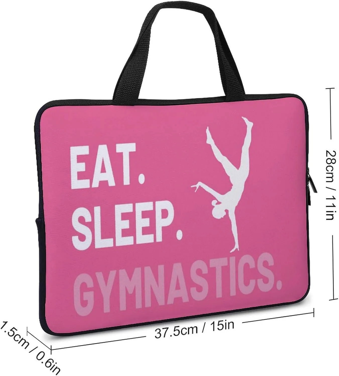 Be Fond of Gymnastics Laptop Bag Laptop Case Computer Messenger Bag with Adjustable Shoulder Strap