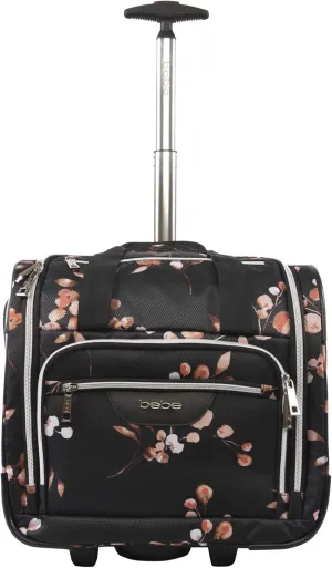 BEBE Women's Valentina-Wheeled Under The Seat Carry-on Bag, Floral Branch, One Size