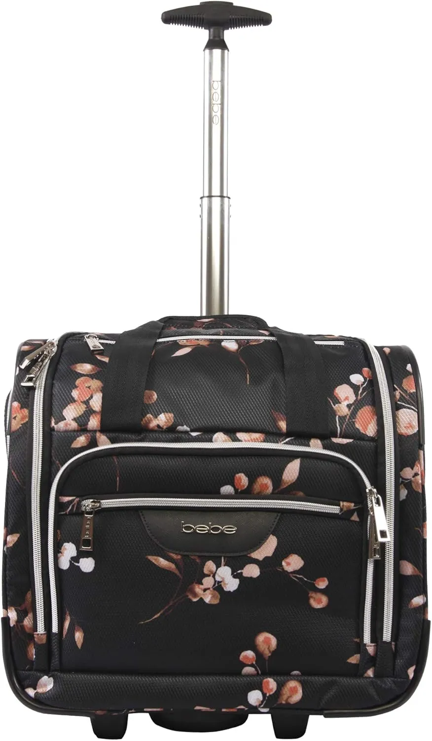BEBE Women's Valentina-Wheeled Under The Seat Carry-on Bag, Floral Branch, One Size