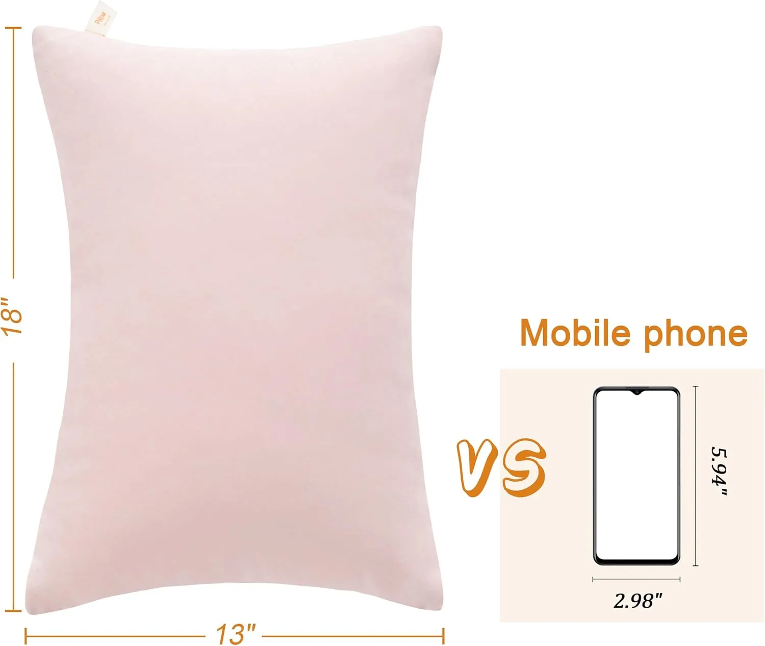bedsum 2 Pack Toddler Pillows, 13''x18'' Microfiber Baby Pillows for Toddler, Travel, Pets, Soft and Machine Washable Small Pillows with Excellent Resilience for Neck, Wrist, and Knee Support, Pink