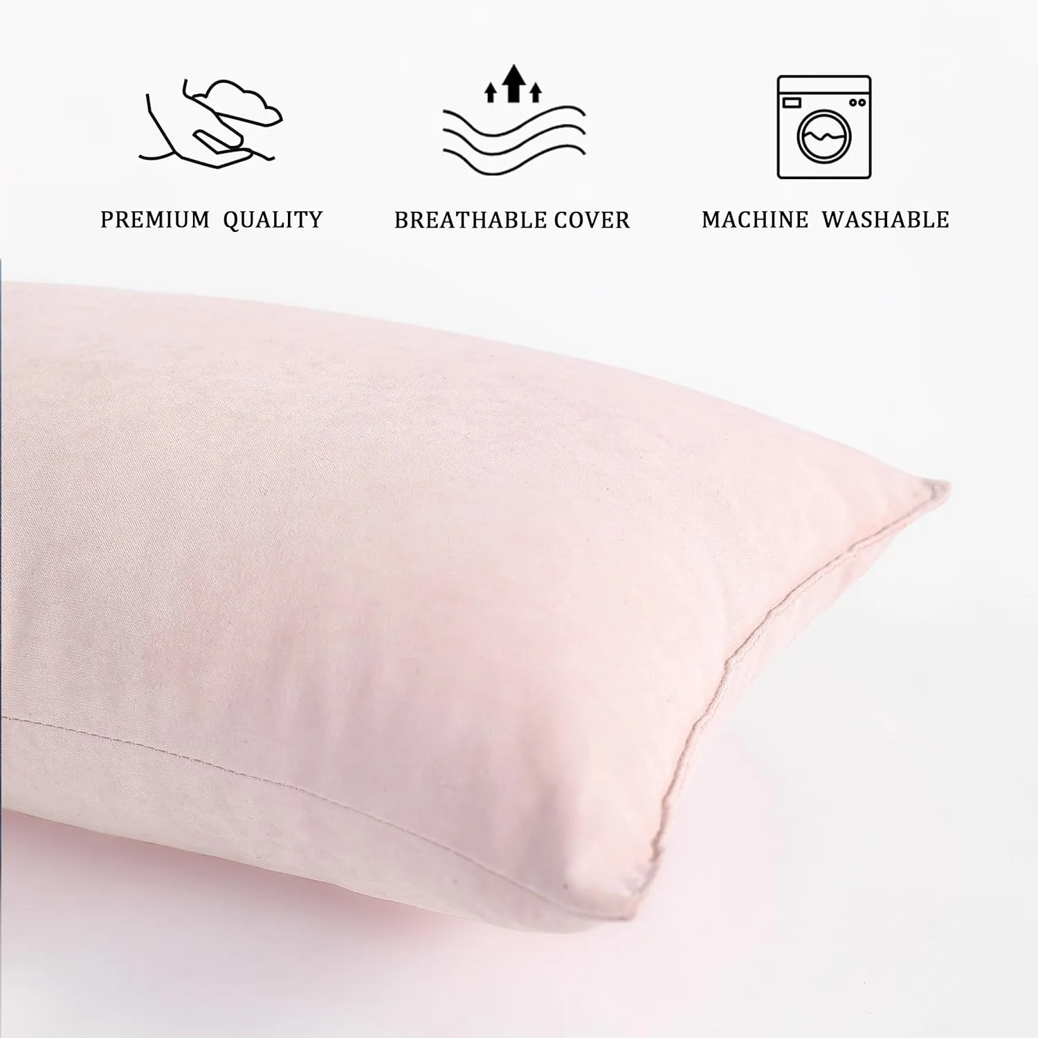 bedsum 2 Pack Toddler Pillows, 13''x18'' Microfiber Baby Pillows for Toddler, Travel, Pets, Soft and Machine Washable Small Pillows with Excellent Resilience for Neck, Wrist, and Knee Support, Pink