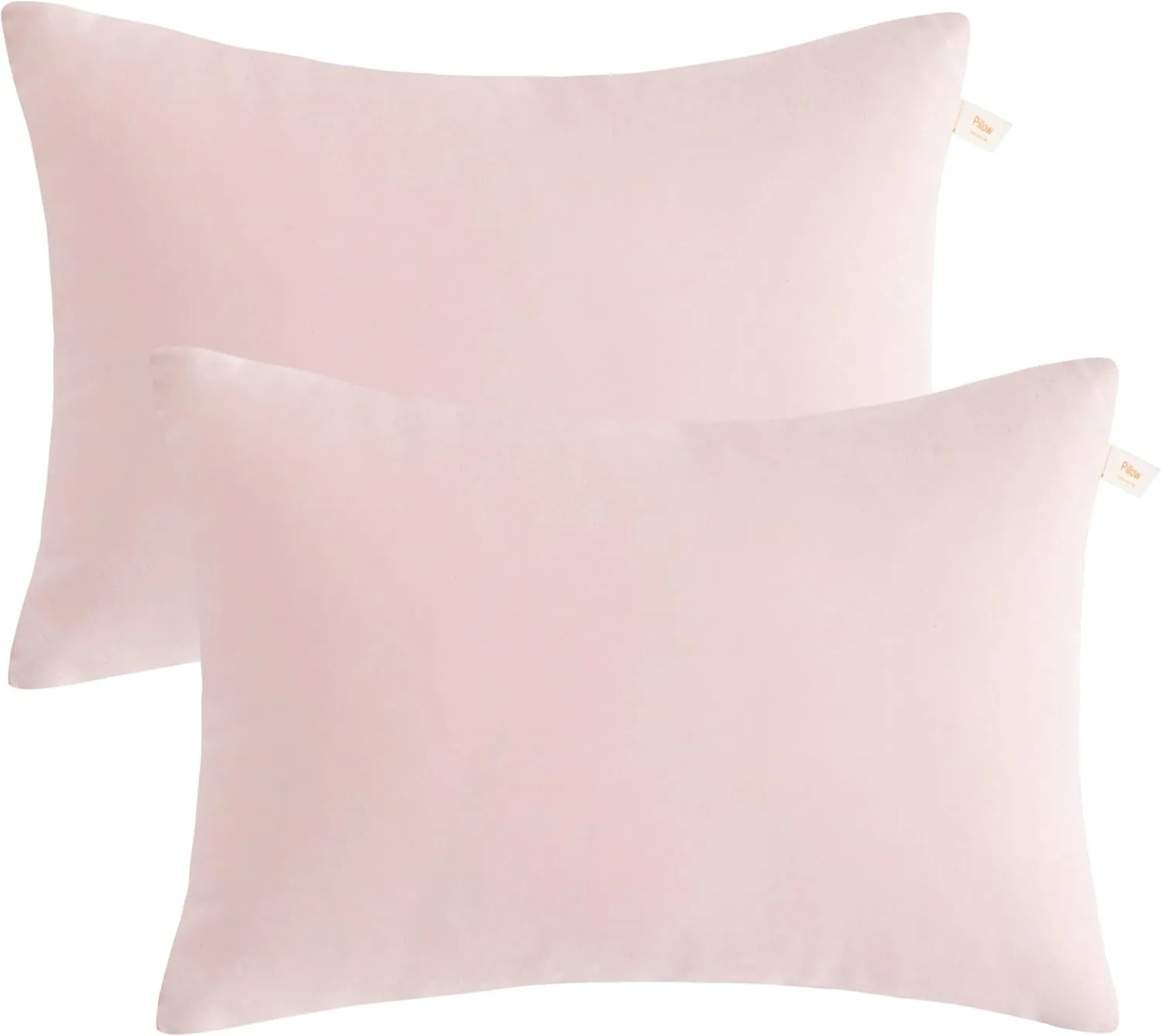 bedsum 2 Pack Toddler Pillows, 13''x18'' Microfiber Baby Pillows for Toddler, Travel, Pets, Soft and Machine Washable Small Pillows with Excellent Resilience for Neck, Wrist, and Knee Support, Pink
