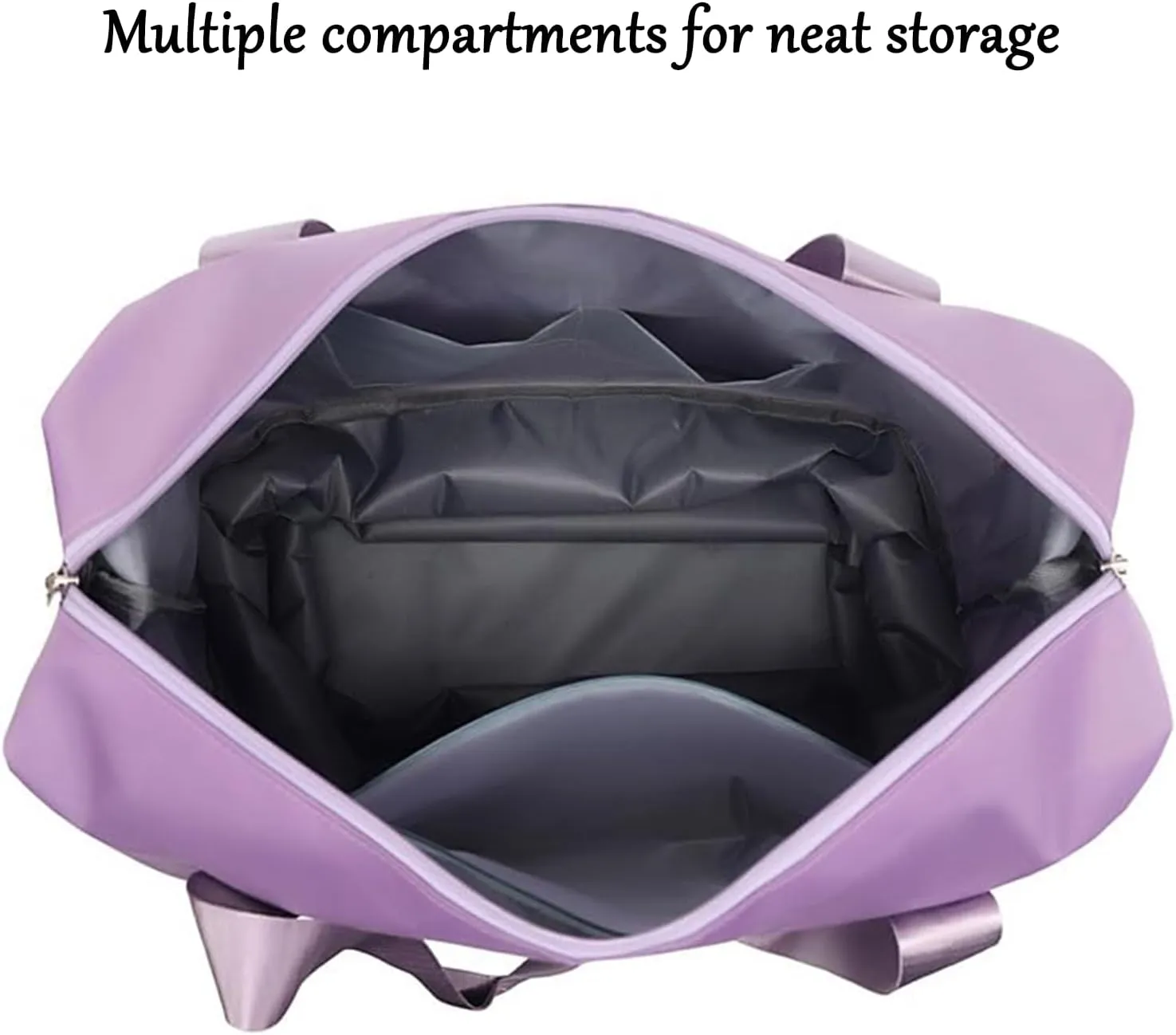 Beente | Kulken Travel Bag with Wheels, 2025 New Large Capacity Duffle Bag Universal Wheel Removable Foldable Suitcase (Dark Purple)