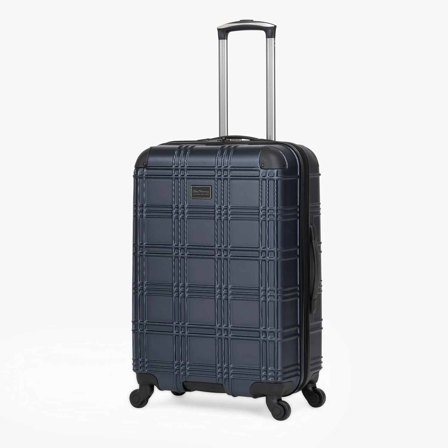 Ben Sherman Nottingham Lightweight Hardside 4-Wheel Spinner Travel Luggage, Naval, 20-Inch Carry On