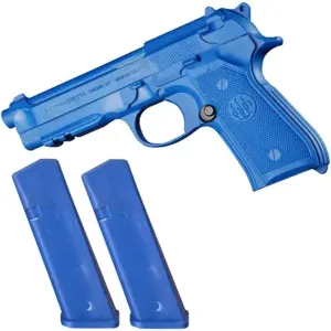Beretta 92A1 Inert Training Aid - Impact-Resistant Blue Plastic Training Gun with 2 Magazines (E00554)