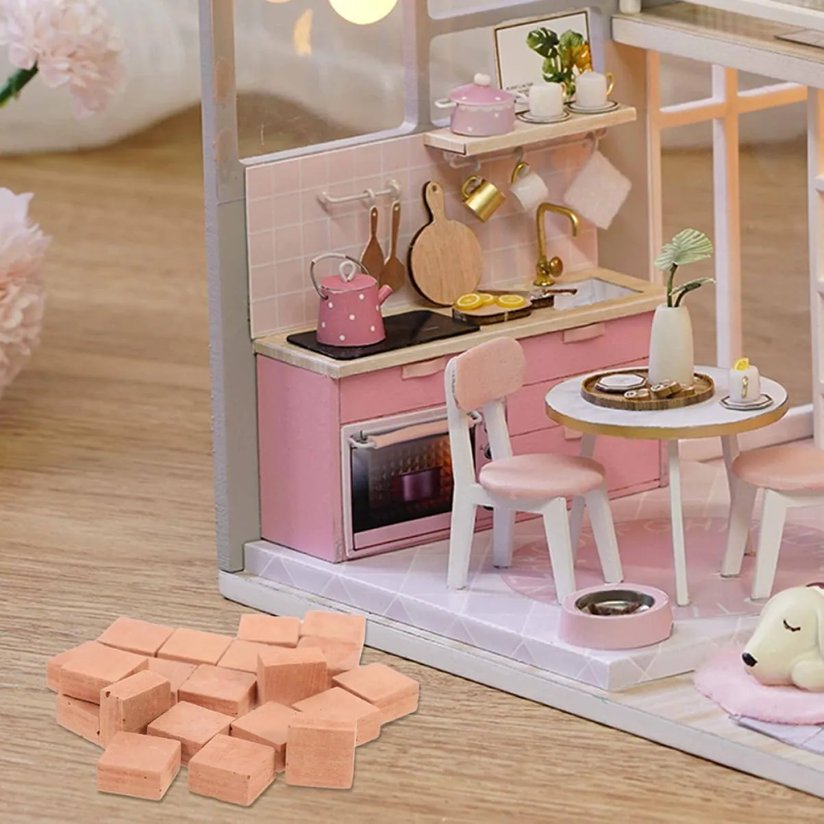 BESPORTBLE 160pcs Miniature Bricks for Landscaping Realistic Faux Model for House Building for Theme Rooms and Creative Crafts