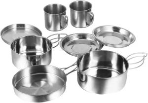 BESPORTBLE 1set Camping Cookware Pot Kit for Outdoor Cooking for Hiking Camping and Picnics Easy to Clean for Groups