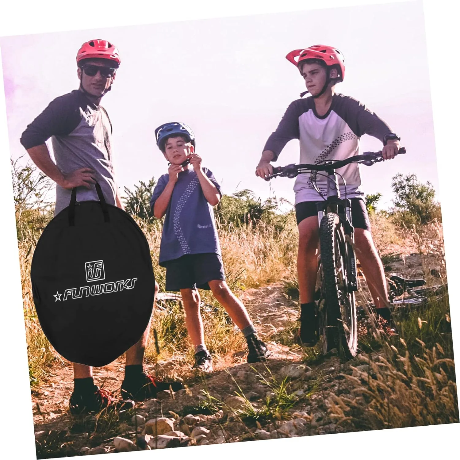 BESPORTBLE 2pcs Bicycle Wheel Bag Bike Wheel Polyester Black Storage Bag Riding