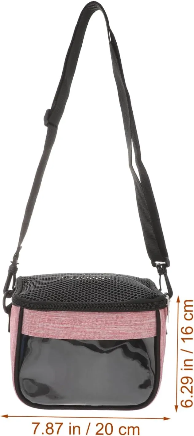 BESPORTBLE Outdoor Hedgehog Handbag Squirrel Pouch Chinchilla Bag Hamster Takeout Bag Portable Carrier for Comfort Ventilation Pink Brown l