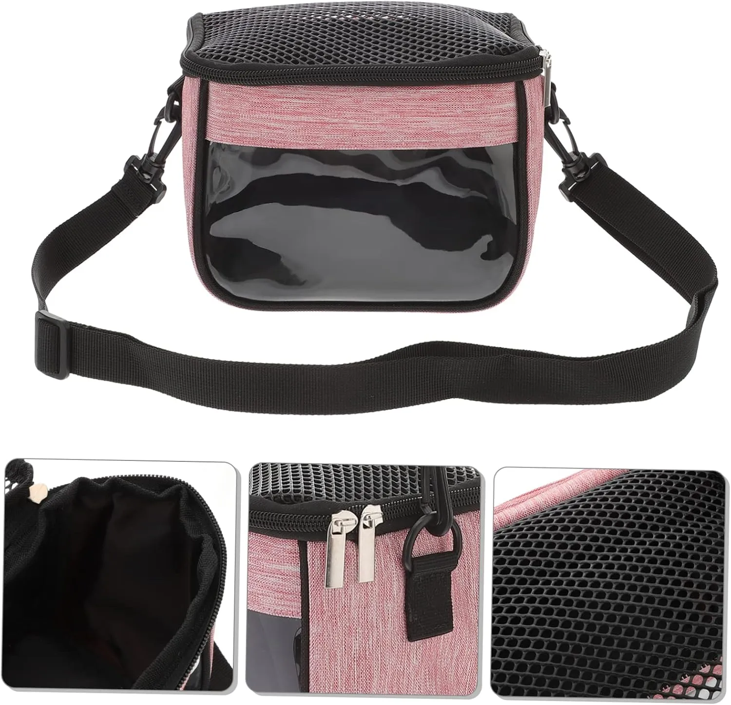 BESPORTBLE Outdoor Hedgehog Handbag Squirrel Pouch Chinchilla Bag Hamster Takeout Bag Portable Carrier for Comfort Ventilation Pink Brown l
