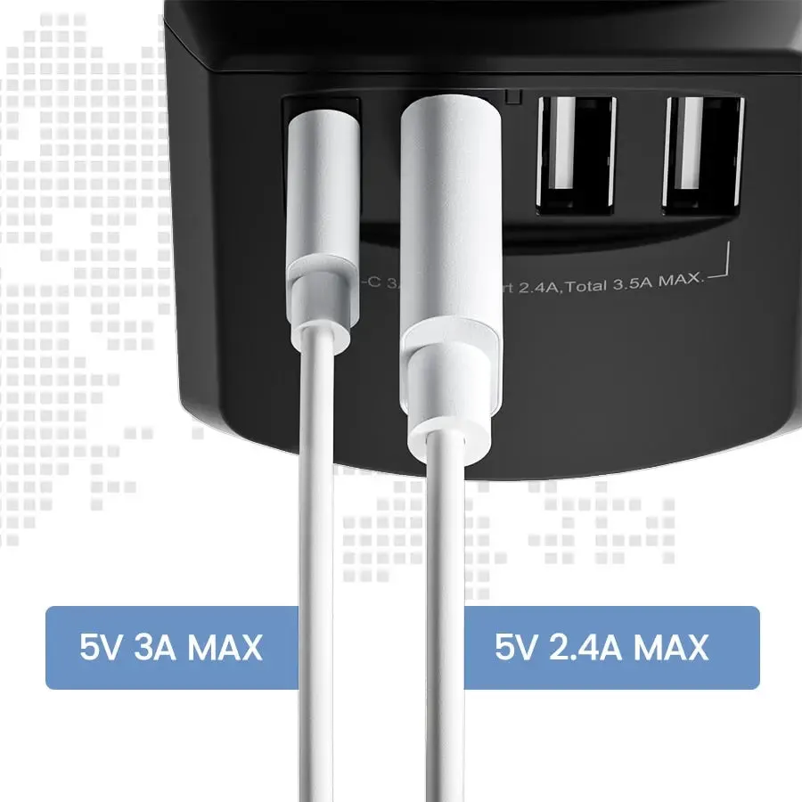 Best Universal Travel Power Adapter US EU UK AU ASIA