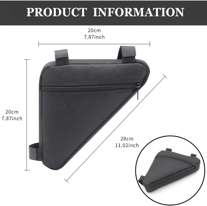 Bike Frame Bag for Cannondale Topstone 2 Women 2021, Bicycle Triangle Pouch, Bike Frame Triangle Travel Storage Bag, Riding Accessories, for Mountain Road Bike Trip,A Black