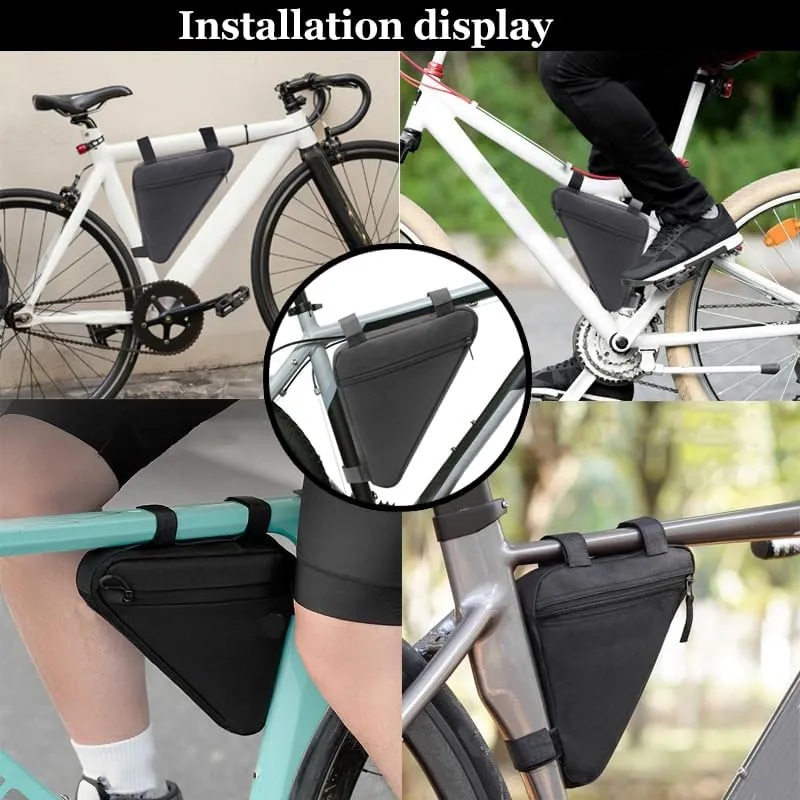 Bike Frame Bag for Cannondale Topstone 2 Women 2021, Bicycle Triangle Pouch, Bike Frame Triangle Travel Storage Bag, Riding Accessories, for Mountain Road Bike Trip,A Black
