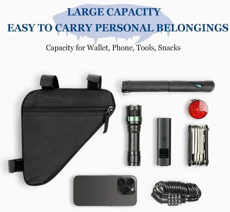 Bike Frame Bag for Cannondale Topstone 2 Women 2021, Bicycle Triangle Pouch, Bike Frame Triangle Travel Storage Bag, Riding Accessories, for Mountain Road Bike Trip,A Black