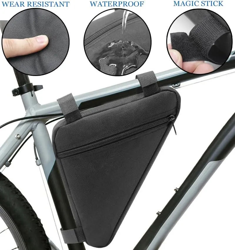 Bike Frame Bag for Cannondale Topstone 2 Women 2021, Bicycle Triangle Pouch, Bike Frame Triangle Travel Storage Bag, Riding Accessories, for Mountain Road Bike Trip,A Black