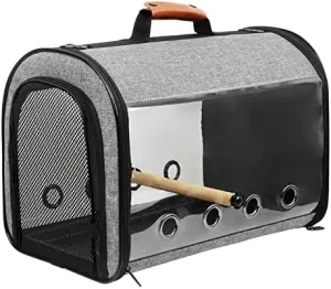 Birdcages Multifunctional Bird Travel Bag Portable Pet Bird Parrot Carrier Breathable Go Out Travel Cage Small Animals Carrier,Black