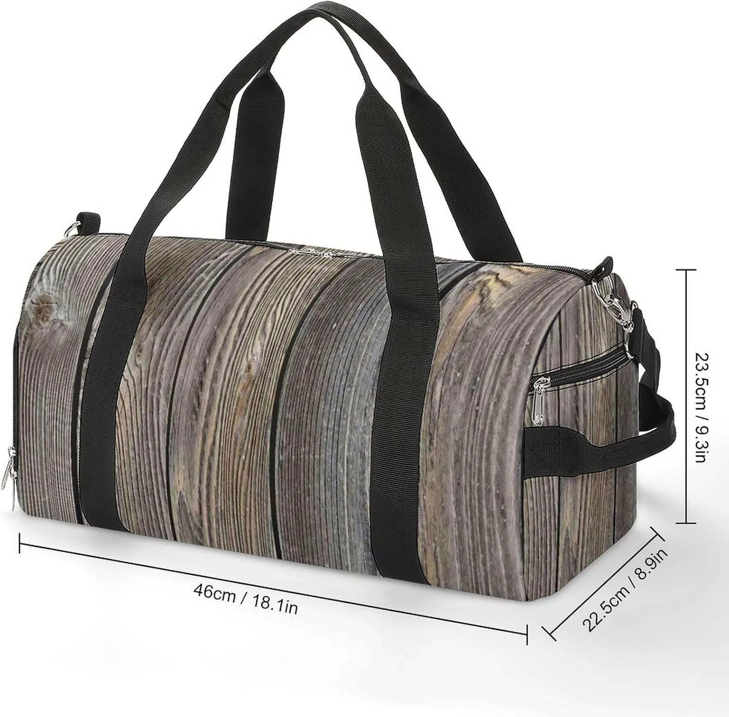 Black Watch Tartan Pattern Portable Large Capacity Fully Printed Fitness Bag Unisex