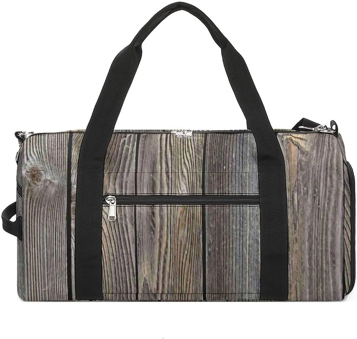 Black Watch Tartan Pattern Portable Large Capacity Fully Printed Fitness Bag Unisex