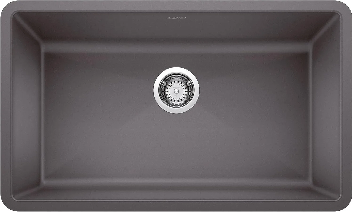 BLANCO, Cinder 441478 PRECIS SILGRANIT Super Single Undermount Kitchen Sink, 32" X 19"