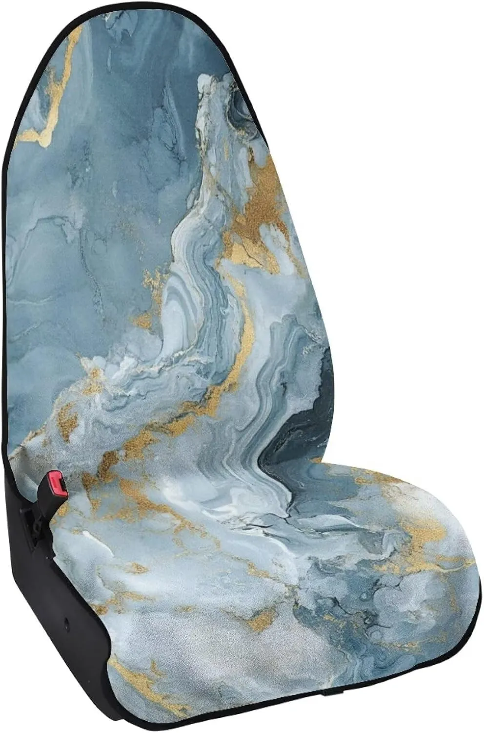Blue Marble Print Waterproof Sweating Car Seat Cover for Post Gym Workout Universal Front Seat Cover Easy to Install Universal Size Fit for Most Cars SUVs Trucks Vans