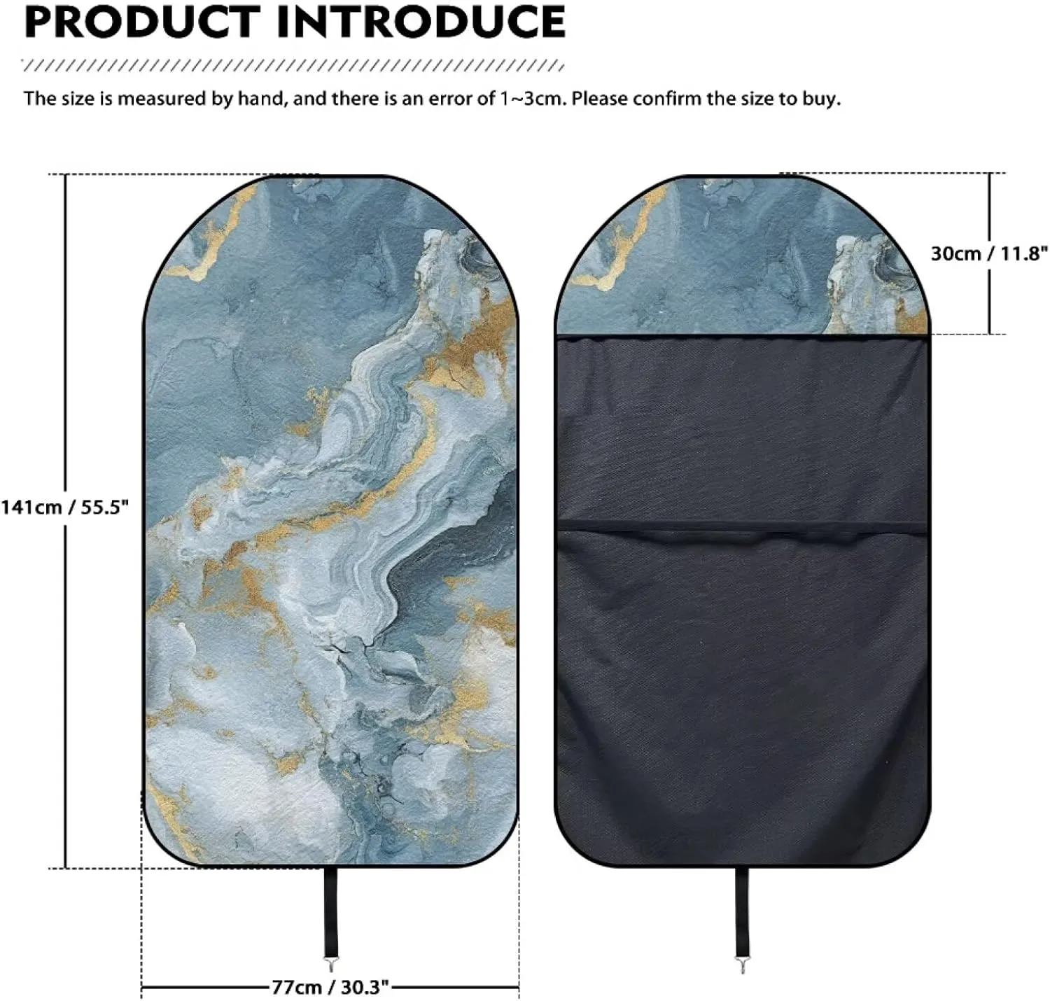 Blue Marble Print Waterproof Sweating Car Seat Cover for Post Gym Workout Universal Front Seat Cover Easy to Install Universal Size Fit for Most Cars SUVs Trucks Vans