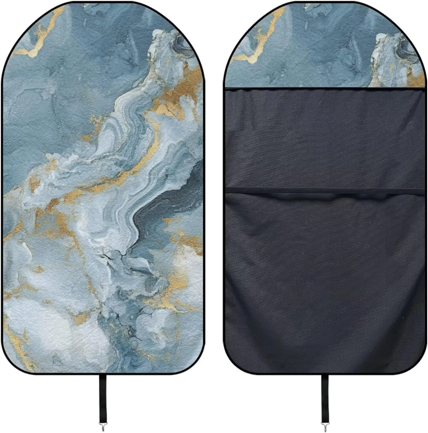 Blue Marble Print Waterproof Sweating Car Seat Cover for Post Gym Workout Universal Front Seat Cover Easy to Install Universal Size Fit for Most Cars SUVs Trucks Vans