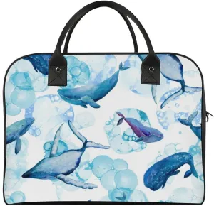 Blue Quaker Parrots Fashionable Large Capacity Travel Handbag Unisex