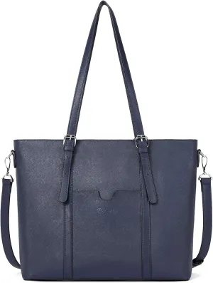 BOSTANTEN Womens Leather Laptop Tote Office Shoulder Handbag Vintage Briefcase 15.6 inch Computer Work Purse