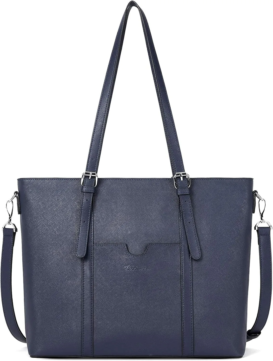 BOSTANTEN Womens Leather Laptop Tote Office Shoulder Handbag Vintage Briefcase 15.6 inch Computer Work Purse