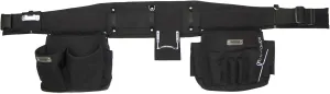 BOULDER BAG Professional Electrician's MAX Combo with Comfort Back Support Tool Belt, Quick Release Buckle, Heavy Duty Work Belt, Black, (Medium 28-32 Inch Waist), Made in USA