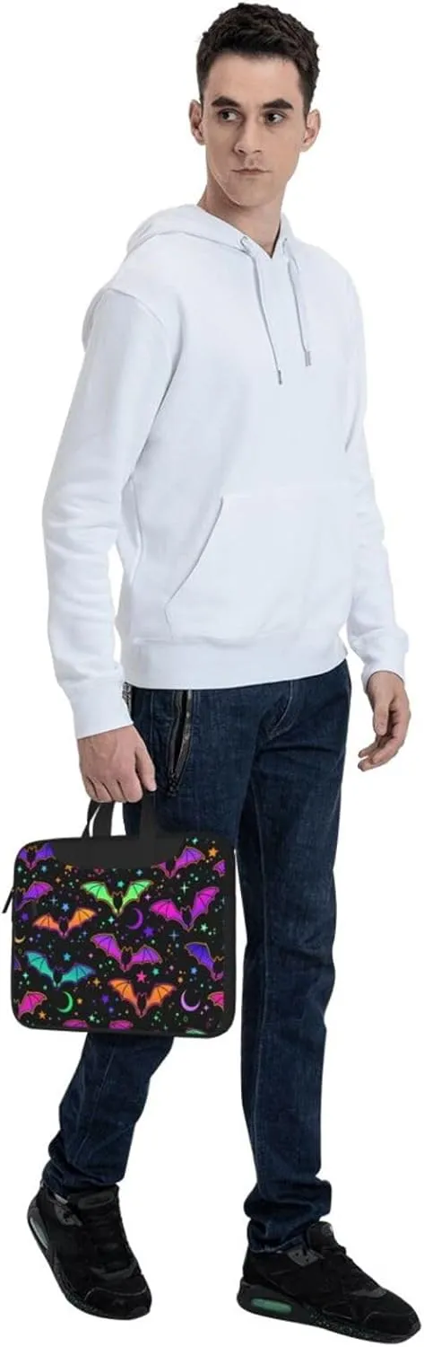 Bright Skulls Laptop Bag Classic Slim Briefcase Messenger Bag, Spacious, Ergonomic