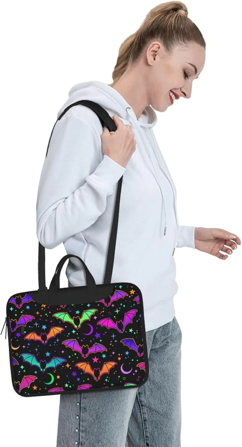 Bright Skulls Laptop Bag Classic Slim Briefcase Messenger Bag, Spacious, Ergonomic