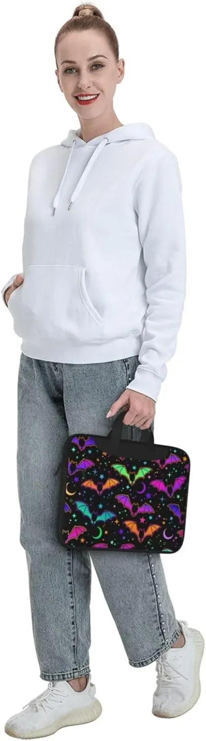 Bright Skulls Laptop Bag Classic Slim Briefcase Messenger Bag, Spacious, Ergonomic