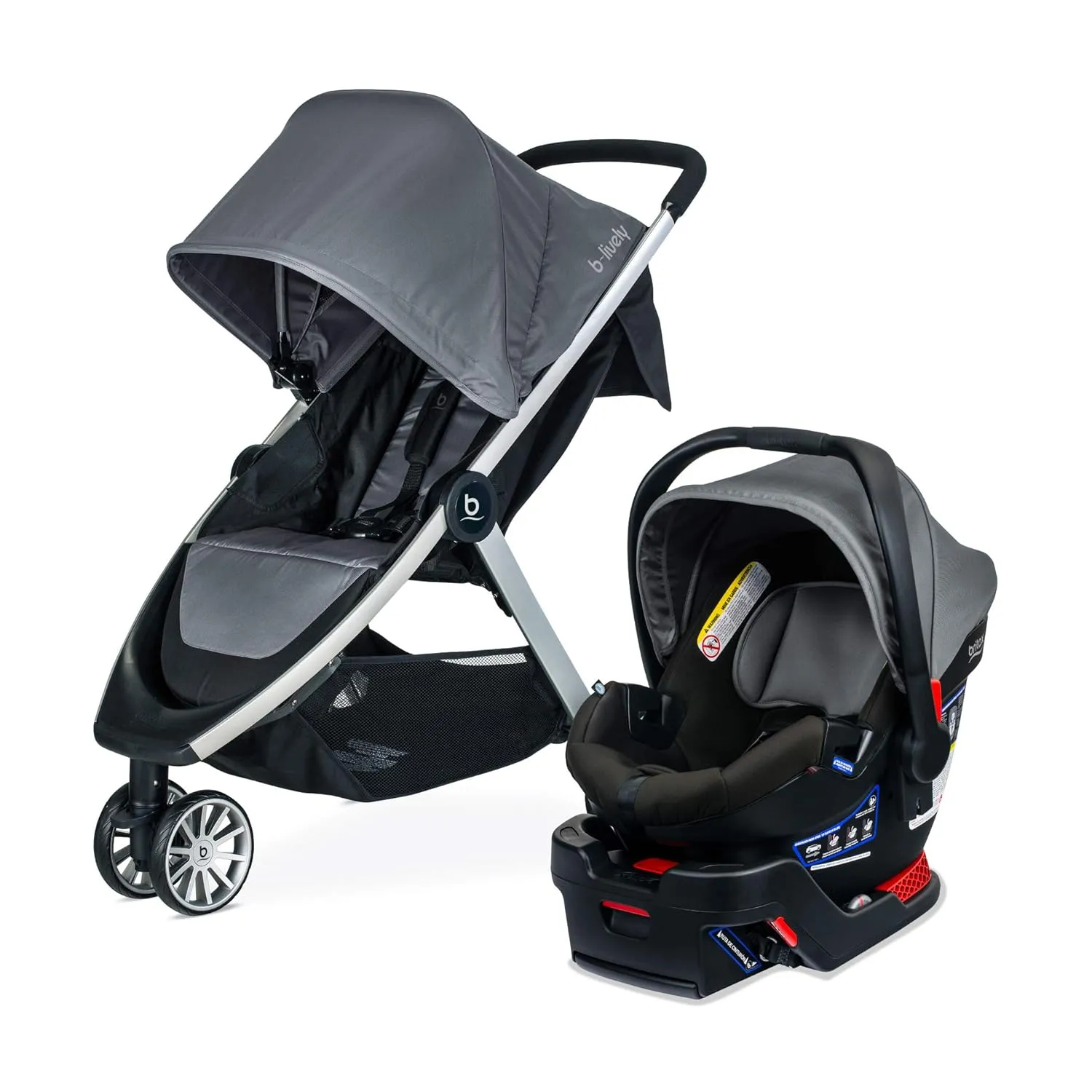 Britax B-Lively & B-Safe Gen2 Travel System, Greystone SafeWash
