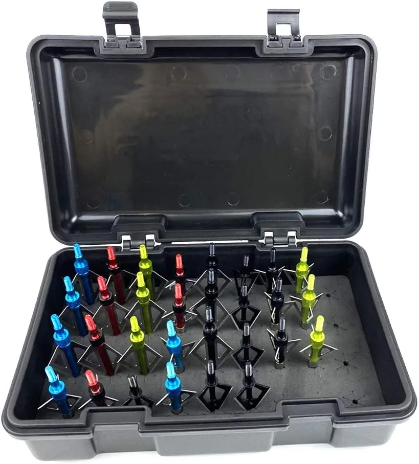 Broadhead Storage Box Case for Compound Hunting Bow and Crossbow Accessory - 36PCS Stroage