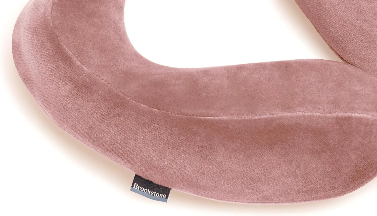 Brookstone Neck Travel Pillow - Lightweight Contoured Memory Foam Stuffable Travel Neck Pillow for Sleeping, Car, & Airplane, Lilac Ice