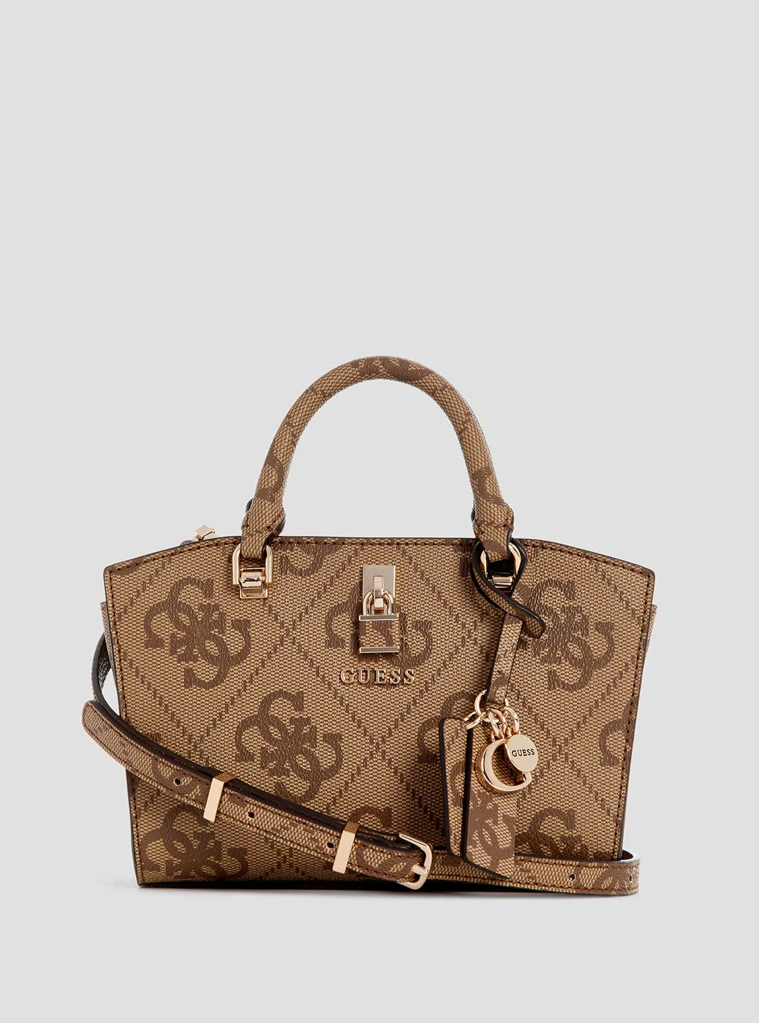 Brown Logo Queensland Mini Satchel Bag