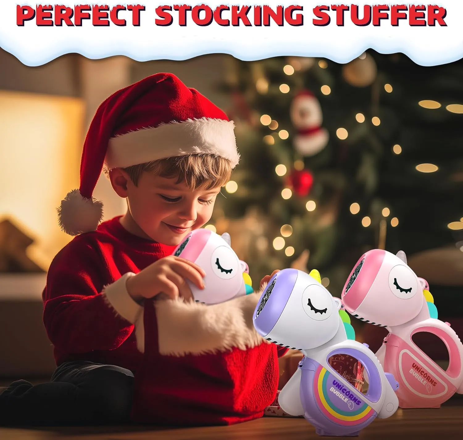 Bubble Machine Gun with Lights Music, Portable 360°Leak Proof Automatic Bubble Maker Machine for Kids Toddler 1-3 4-8 Parties, Bubble Blower Birthday Gift
