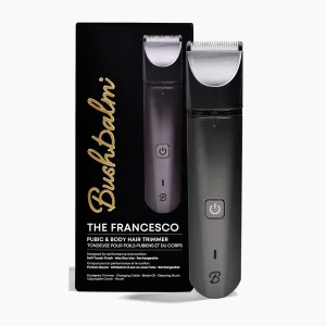 Bushbalm Electric Body Grooming Trimmer for Men, Waterproof, Cordless, Precision Shaver for Chest, Back, and Body Hair – Francesco Trimmer - Black