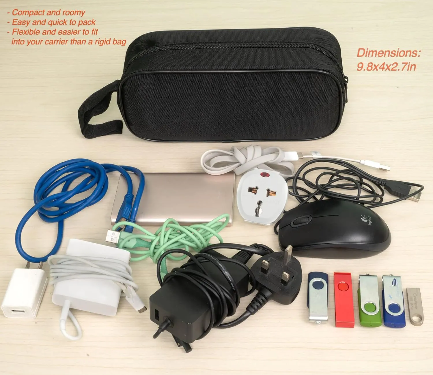 ButterFox Universal Electronics Accessories Travel Organizer/Carry Case (Medium)