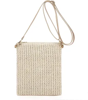 Bycobecy Straw Beach Bag for Women, Cute Summer Purse, Small Straw Clutch Crossbody Bag for Vacation