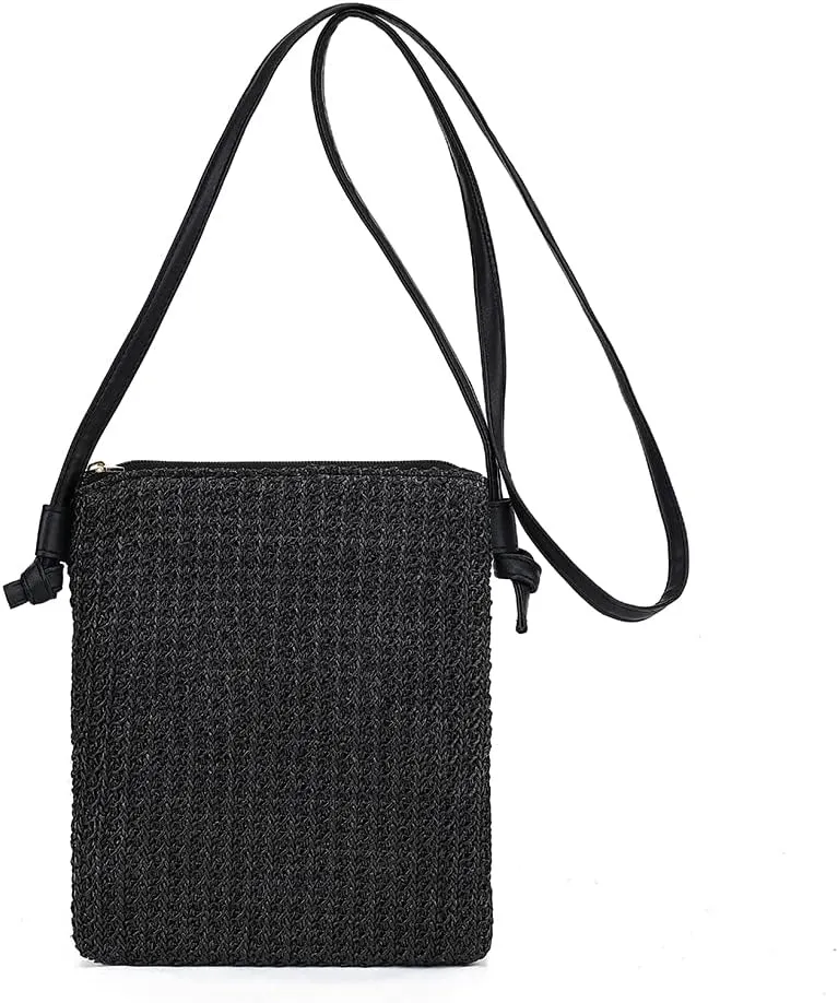Bycobecy Straw Beach Bag for Women, Cute Summer Purse, Small Straw Clutch Crossbody Bag for Vacation