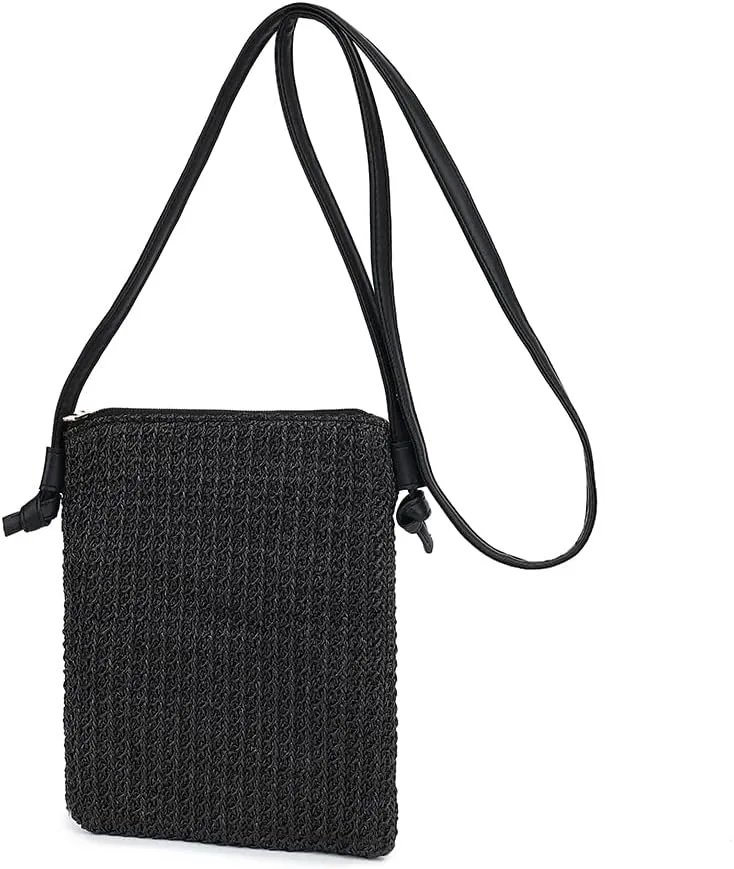 Bycobecy Straw Beach Bag for Women, Cute Summer Purse, Small Straw Clutch Crossbody Bag for Vacation
