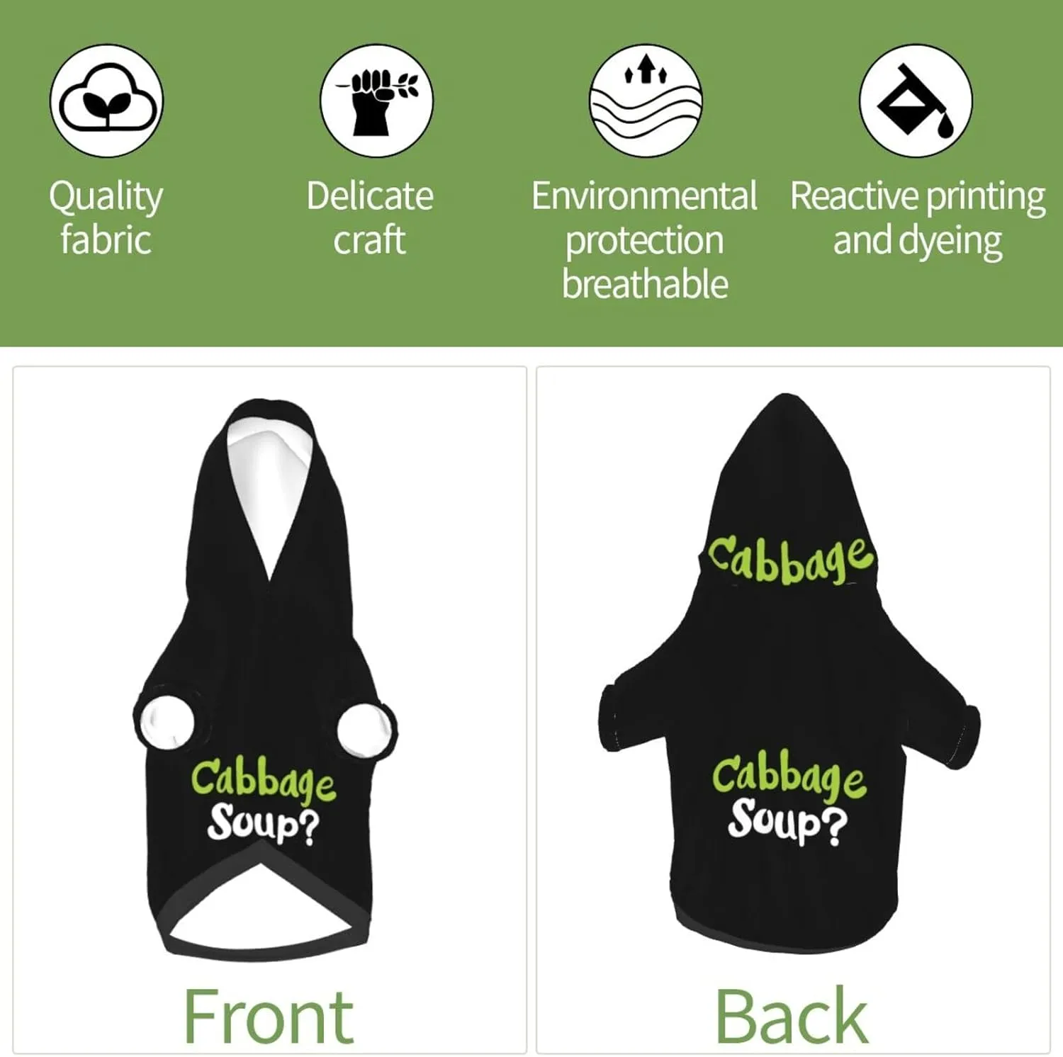 Cabbage Soup Dog Sweater Winter Pet Dog Hoodie Sweatshirts Warm Soft Dog Clothes Small