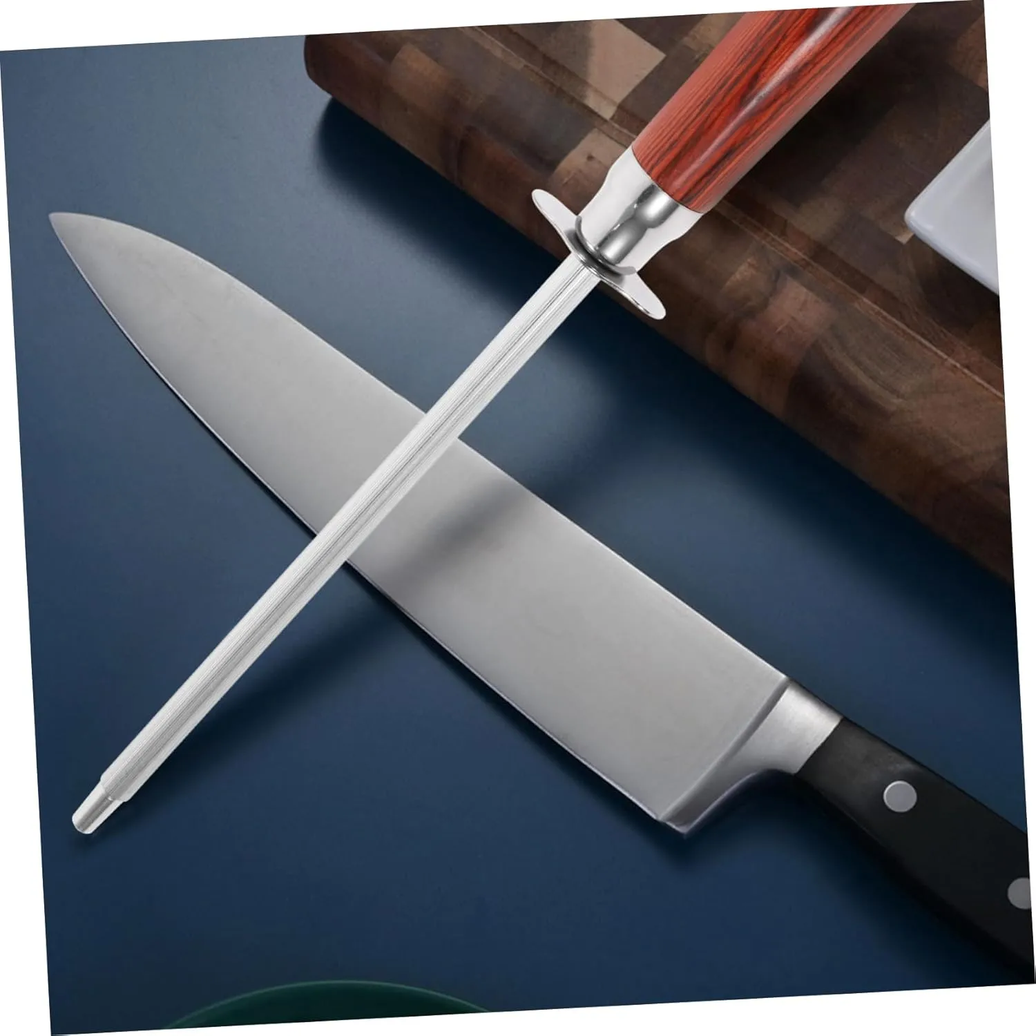 Cabilock Stainless Steel Sharpening Rod Practical Cutter Honing Tool for Kitchen Outdoor Use Versatile Kitchen Gadget for Scissors Cutting Tools Efficient Design with Larger Surface