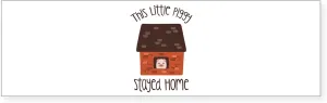 CafePress Piggy Stayed Home Bumper Sticker Sticker (Bumper 50 pk)