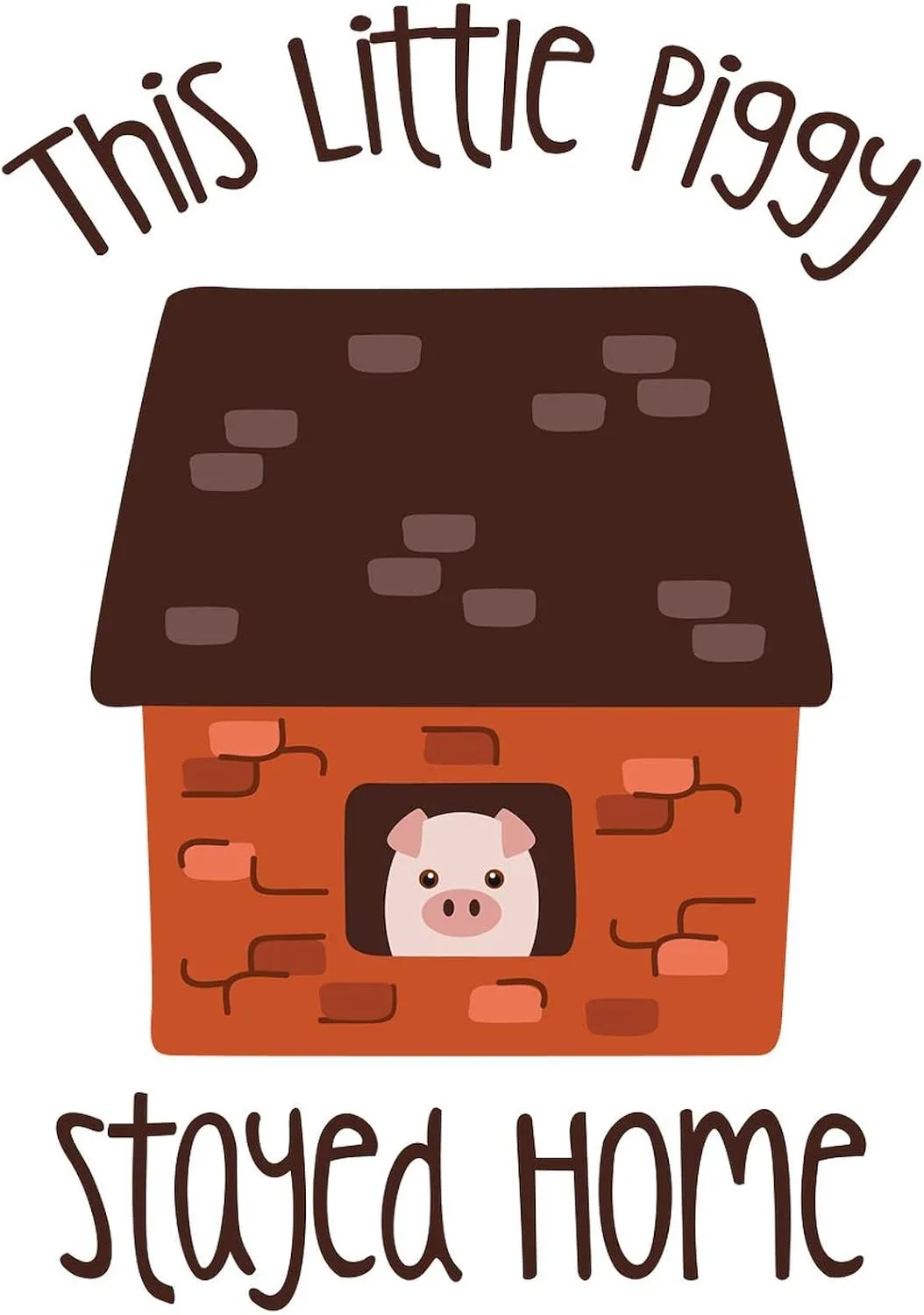 CafePress Piggy Stayed Home Bumper Sticker Sticker (Bumper 50 pk)
