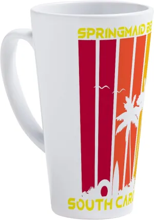 CafePress South Carolina Springmaid Beach 17 oz Latte Mug