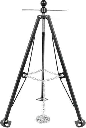 Camco Eaz-Lift Camper & RV Gooseneck Stabilizer Tripod Jack - Reduces Movement on 5th Wheel Trailers - Features Adjustable Height from 30” to 44” - 7,500lb Max Load Capacity (48850)